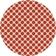 thumbnail image 1 of Ahgly Company Tapis Rond Lavable en Machine Intérieur Transitionnel Rouge, 3 Pieds Rond, 1 of 7