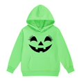 thumbnail image 4 of Mercatoo Boys Girls Hooded Sweatshirt Halloween Long Sleeve Pumpkin Print Pullover Fall Oversized Tops with Pocket, 4 of 6