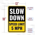 thumbnail image 2 of 5 Mph Speed Limit Sign, 18 x 12 Inches - Aluminum - 5Mph Slow Down Safety Signs For Neighborhoods Street, 2 of 3