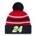 thumbnail image 2 of Men's New Era Navy Jeff Gordon DuPont Cuffed Knit Hat with Pom, 2 of 2