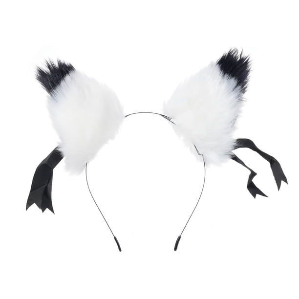Aro de pelo Diadema con pinza para el pelo con orejas de zorro de peluche, accesorio para el cabello, horquilla con orejas de zorro peludas, diadema suave con orejas de zorro, tocado de cinta para niñ