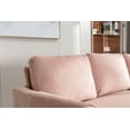thumbnail image 6 of Reversible Sectional Sleeper, Wide Couch Sectional Sofa with Storage, Pull-Out Sofa Bed, 3-Seat Upholstered Sleeper Sofa, L-Shape with Chaise for Living Room Small Apartment Bedroom, Pink, 6 of 8