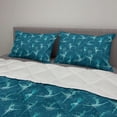 thumbnail image 2 of Ballet Comforter & Sham Bedding Set, Snowflake Ballerina Dancers Noel Winter Themed Christmas Elf Design, 3 pcs Duvet Set Microfiber Filling Quilt, 5 Sizes, Petrol Blue Turquoise, by Ambesonne, 2 of 4