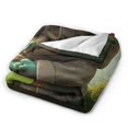 thumbnail image 2 of Manta de Baby Yoda. Manta de tela de superficie vertical súper suave de varios tamaños, acogedora y cálida, adecuada para cama, sofá, campamento, viajes, todas las estaciones, liviana y compacta de, 2 of 8