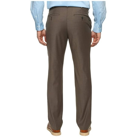 Perry Ellis Portfolio Modern Fit Flat Front Bengaline Pant Rain Drum