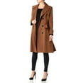 thumbnail image 2 of De La Creme - Womens Spring Belted Trench Rain Coat Brown Size 8, 2 of 4