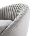 thumbnail image 6 of ArmTufted Chair Swivel Accent Tufted Chair, Black Grey Gray, Fabric, Modern Contemporary, Living Lounge Cafe Room Hotel Lobby Hospitality, 6 of 7
