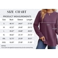 thumbnail image 5 of MOSHU Crewneck Sweatshirts for Women Side Split Long Sleeve Shirts Fashion Fall Womens Tops, 5 of 9