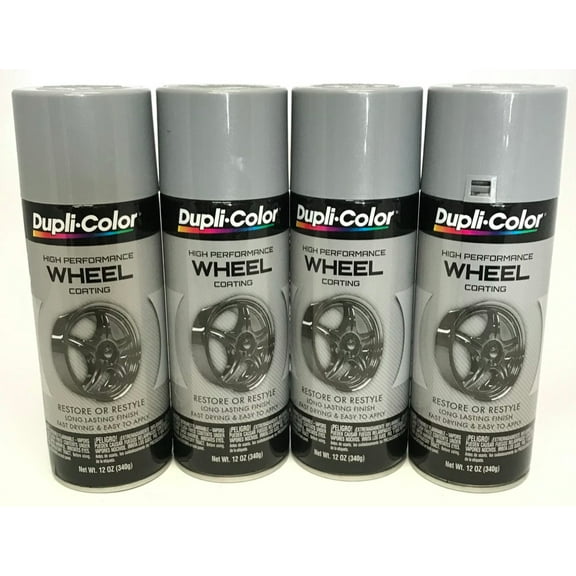 Duplicolor HWP101 - 4 Pack Wheel Coating Spray Paint Silver - 12 oz