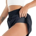 thumbnail image 3 of Women's Running Shorts Elastic High Waisted Athletic Workout Shorts with Pockets, 3 of 8