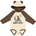 thumbnail image 3 of Inktastic 1st Birthday Bear on Bicycle 1 Year Old Boys or Girls Long Sleeve Baby Bodysuit, 3 of 5