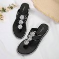 thumbnail image 5 of Rinsvye Cool Slippers Female Soft T Strap Sandals for Women Soled Non Slip Wear Pool Sandals Women Resisting Flat Beach Flops Rhinestone Sandals for Women Lady Sandals Women Slippers, 5 of 5