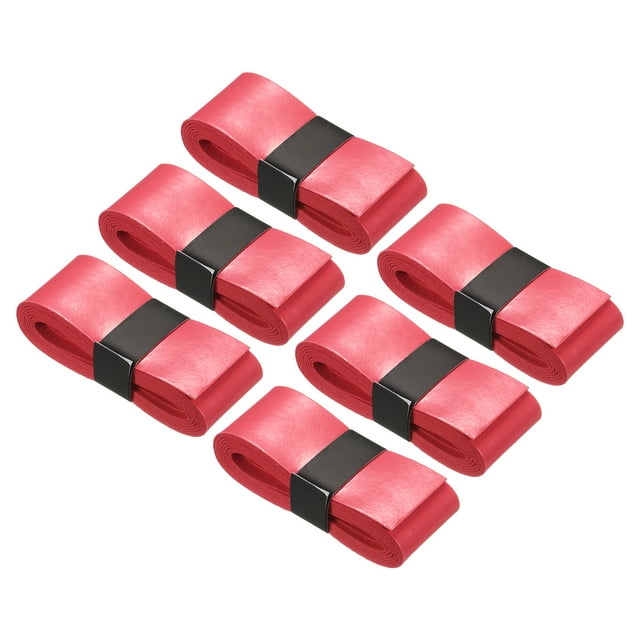 Unique Bargains Bande de Surgrip Antidérapante en PU pour Raquette de Tennis, 43,3 Pieds, Absorbe la Sueur, Rouge, Lot de 6