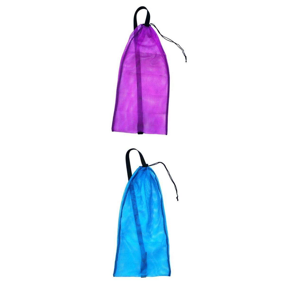 2x Mesh Drawstring Bag Duty Shoulder Strap f/ Scuba Diving Swimming Snorkel