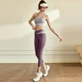 thumbnail image 6 of HAOYUNL Women's Workout Outfit 2 Pieces Seamless Yoga Workout Set High Waist Leggings with Sports Bra Gym Clothes Sets S-XXL, 6 of 9