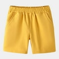 thumbnail image 5 of Jalioing Boys Girls Lounge Shorts Knee Length Elastic Waist Cotton Shorts Toddler Kids Plain Summer Short Pants, 5 of 5