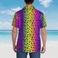 thumbnail image 3 of Lsque Animal Paw Rainbow pattern Hawaiian Shirt for Men, Unisex Summer Beach Casual Short Sleeve Button Down Shirts-Medium, 3 of 9
