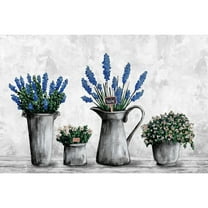 Parvez Taj Stunning Lavender Painting Print on Wrapped Canvas