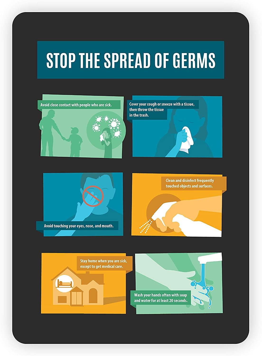 Koyal Wholesale Vinyl Adhesive Virus Disease Prevention 5x7Inch