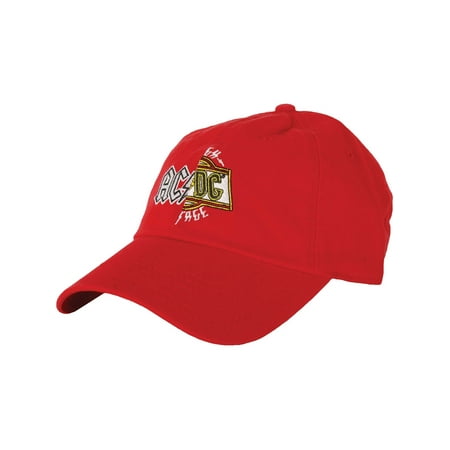 Acc Hat - AC/DC Men's Split Logo Dad Hat Baseball Cap Red