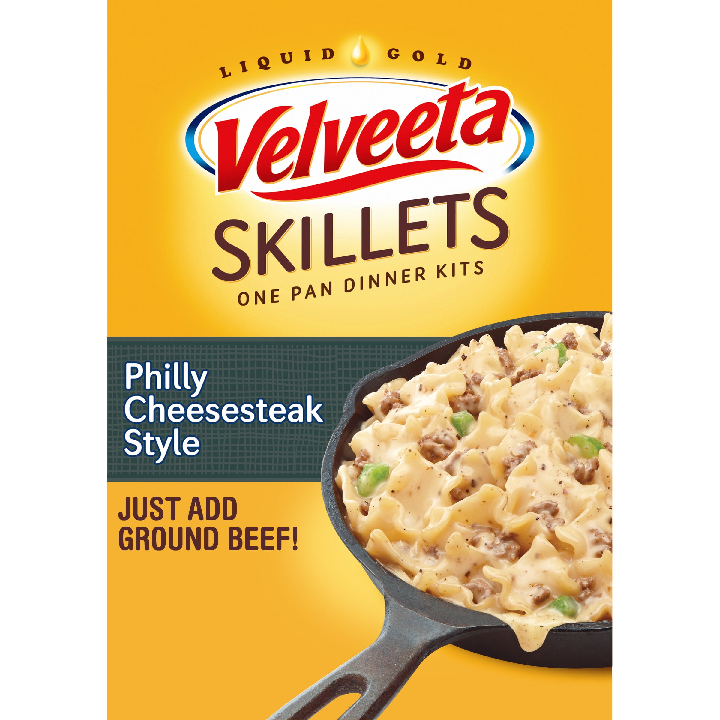 Velveeta Skillets Philly Cheese Steak Pasta Dinner Kit, 12.2 oz Box