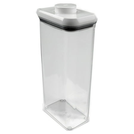 clear tall container with lid