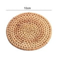 thumbnail image 2 of 4PCS Handmade Rattan Coaster, Natural Wicker Boho Coasters Set, Heat-resistant Drink Coasters for Coffee Table Housewarming Gifts Hot Drinking Home Decor Protecting Table, 2 of 7