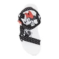thumbnail image 3 of Disney Women's Minnie Mouse Sandals, Slip-on Double Strap Sandals White Black – 9/10, 3 of 6