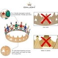 thumbnail image 3 of Crown for Women, KC Gold Rhinestone Queen Crown, Elegant Tiara for Bridal, Birthday & Costume Events, Crystal Princess Hair Accessories, 3 of 18