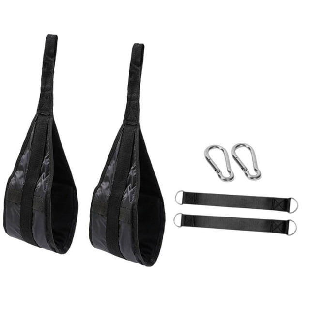 2 correas colgantes para abdominales, ligeras, para ejercicio, para hombres y mujeres, equipo de fitness para gimnasio en casa y desarrollo muscular con mosquetón de cordón