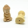 thumbnail image 2 of 1pc Carved Undyed BoxNatural Wood Beads Buddha Mixed Color 37~40x22~23x19mm Hole: 2~2.5mm, 2 of 3