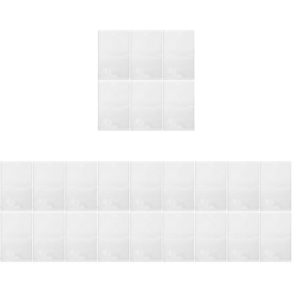 48 Pcs Self-Adhesive Index Card Pockets Transparent Cards Bags Shipping Box Small Card Pockets