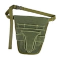 thumbnail image 3 of Handy Garden Tool Belt, Canvas Small Tool Belt Pouch Gardening Tools belt Tool Storage for Gardening Craftsmen Carpenters Green, 3 of 7
