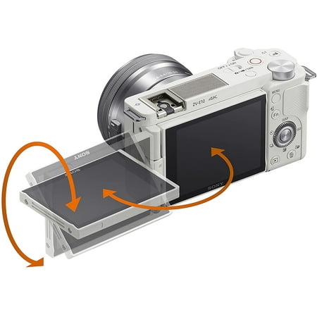 Sony - Alpha ZV-E10 Kit Mirrorless Vlog Camera with 16-50mm Lens - White