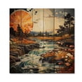 thumbnail image 3 of Designart "Nature s Fountain The Geyser s Eruption I" Landscapes Print on Natural Pine Wood, 3 of 5