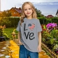 thumbnail image 5 of GERsome Unisex Kids 4th of July T-Shirts Boys Girls Cotton Short Sleeve Casual Crew Neck Patriotic Tops American Flag Graphic Tee, Sizes 9-10 Years, 5 of 9