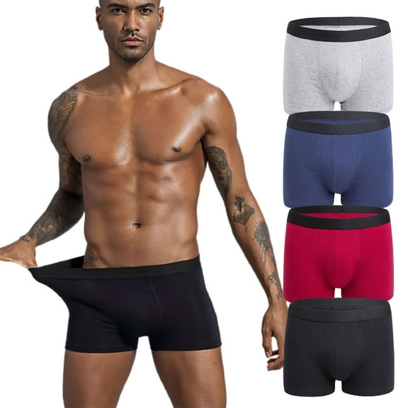 zeranth Men Boxers High Elastic Front Opening Solid Color Seamless Breathable Anti-septic Quick Dry Swimming Bathing Trunks Men Underwear