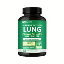 Lung Cleanse & Respiratory Support Supplement (18720MG) - Mullein Leaf   Quercetin for Immune & Breathing Health, 90 Capsules