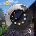 thumbnail image 4 of Luz solar iluminación exterior 8LED luz subterránea 4 piezas de luz blanca, 4 of 5