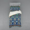 thumbnail image 2 of Ambesonne Oriental Bedding Set 4 Pcs, Hippie Tribals, Queen, Blue Mustard, 2 of 3