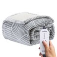 thumbnail image 4 of Sunbeam - Northern Luxe Sherpa Heated Throw 50” x 60” (Grey), 4 of 5