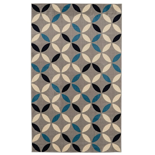 Tapis Capri Conrad gris clair & os de 4 pi 3 po x 7 pi 3 po