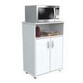 thumbnail image 5 of 35" White Melamine and Engineered Wood Microwave Cabinet, 5 of 5