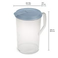 thumbnail image 3 of Sterilite 1 Gal. Round Pitcher, Clear Plastic, Flip-top Spout, Light Blue, 6 Count, 3 of 6