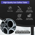 thumbnail image 6 of Harper & Bright Designs Outdoor Half Moon Patio Sofa with Coffee Table, All Weather Iron Frame Curved Conversation Seating Set with Padded Seats and Backrest Cushions for Backyard Garden, Gray, 6 of 12