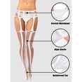 thumbnail image 4 of Medias de red Skylety para mujer, talla grande, 6 pares, 4 of 6
