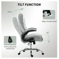 thumbnail image 6 of Gray Office Chair with Flip-Up Arms - Diamond Fabric Computer Desk Chair for Home Office - Adjustable Height, Swivel, 300lbs Capacity, 6 of 9