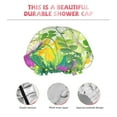 thumbnail image 5 of Kdxio Plants and Insects Print Shower Cap for Women,Elastic and Reusable,Double Waterproof Layers Bathing Hat, 5 of 9