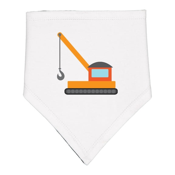 Inktastic Kids Construction Crane Baby Bandana Bib
