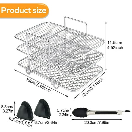 

Air Fryer Rack With Oven Mitt Accessories Fruit Compatible For NINJA DZ401